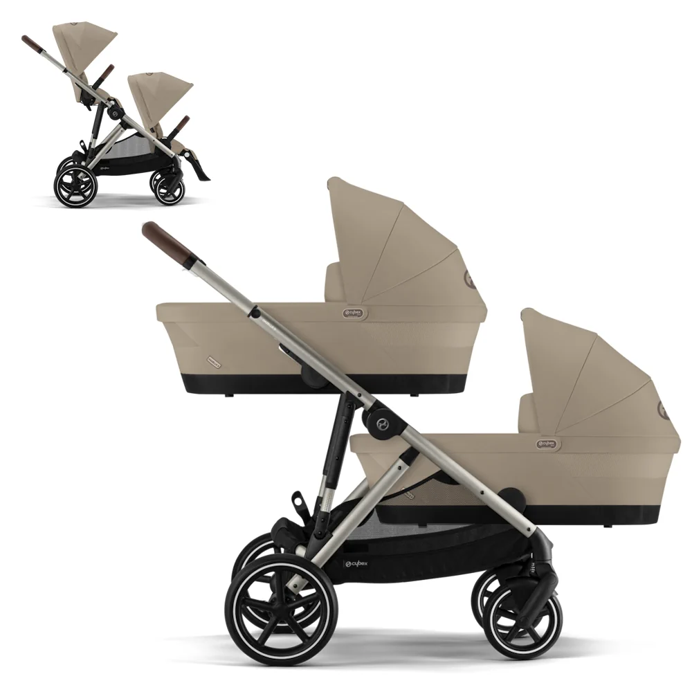 Cybex Gazelle S TAUPE ALMOND BEIGE Twin Stroller