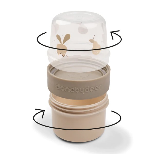 Done By Deer To Go 2-way Snack Container - L Lalee - Sand unisex (bambini)