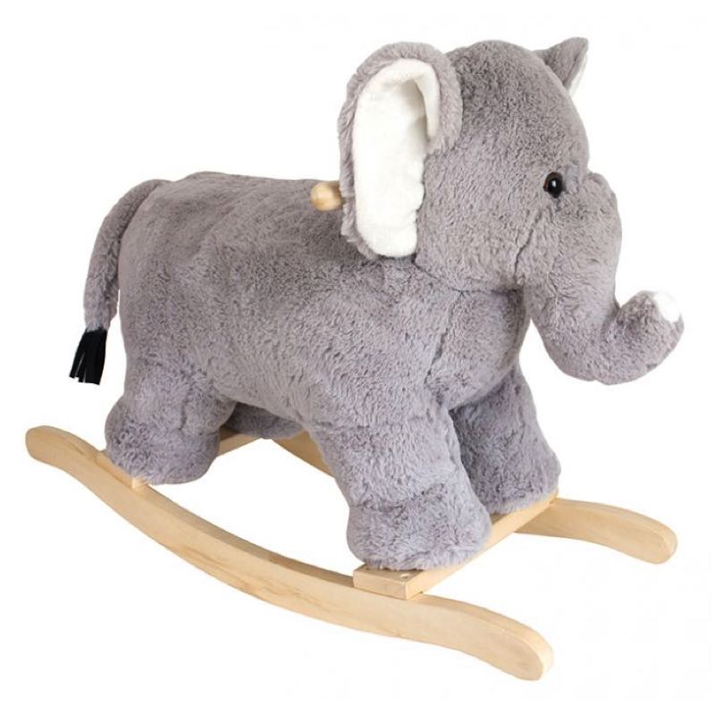 nursery elephant plush rocker
