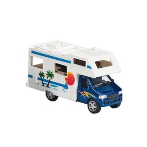 Motorhome Pullback Tin Truck Blue