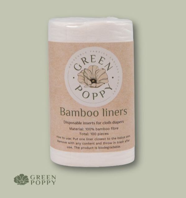 Green Poppy Bamboo liners