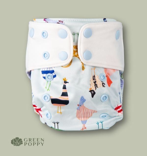 Green Poppy One Size Pocket med AWJ