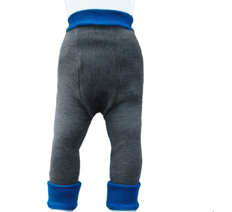 ManyMonths Wool Longies Classic Blue/Elephant Grey