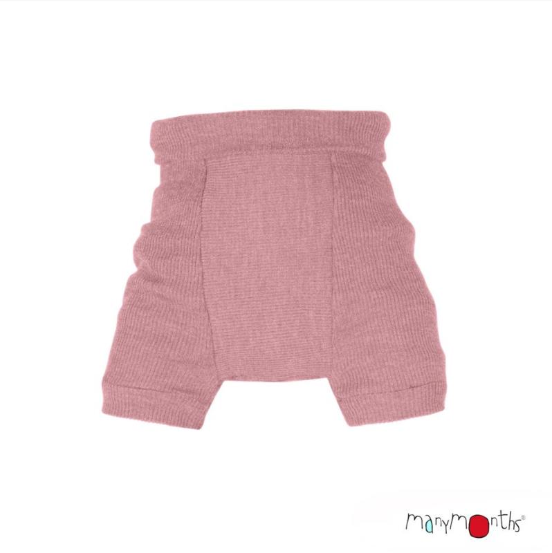 ManyMonths Wool Shorties Stork Pink/Earth Red