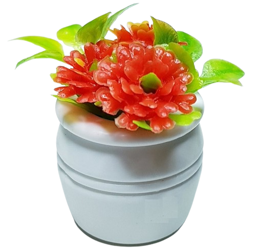 Blomma i kruka - orange