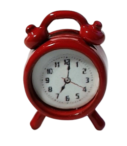 Klocka - bordsur - röd