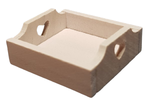 Bricka - hjärtan - vit