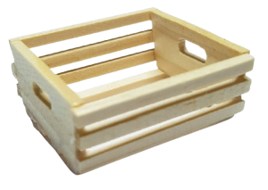 Förvaringslåda - ribbor - obehandlad