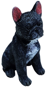 Hund - fransk bulldog - sittande