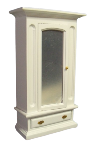 Garderob - vit - spegel