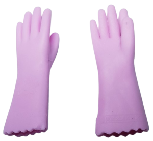 Gummihandskar - rosa