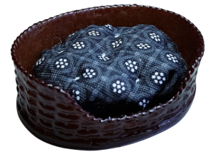 Hundkorg - blått tyg