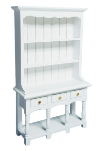 Hylla med lådor - vit