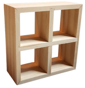 Hylla - 4 fack - obehandlad