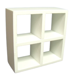 Hylla - 4 fack - vit