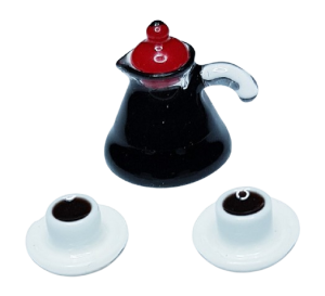 Kaffekanna och koppar