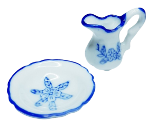 Kanna och handfat - blå