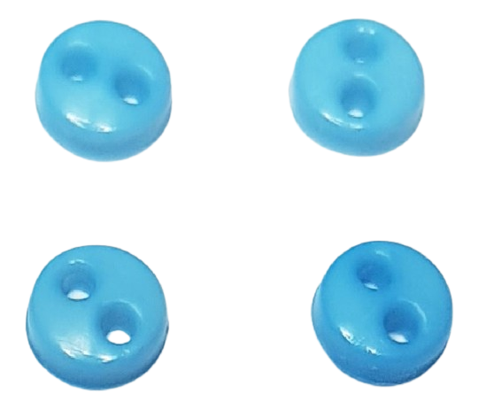 Knappar - blåa - 4 mm