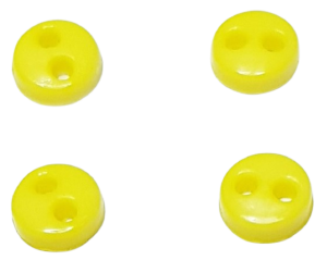 Knappar - gula - 4 mm
