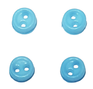 Knappar -  ljusblå - 3 mm