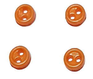 Knappar -  orange - 3 mm