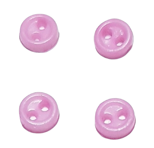 Knappar -  rosa - 3 mm