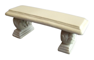 Parkbänk - gräddvit