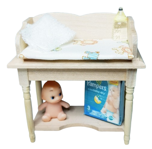 Skötbord med tillbehör