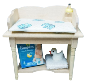 Skötbord med tillbehör