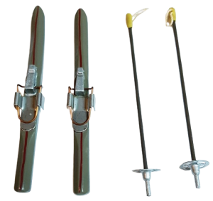 Skidor och stavar - röd