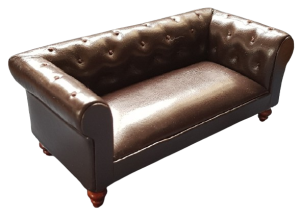 Soffa - läder - brun