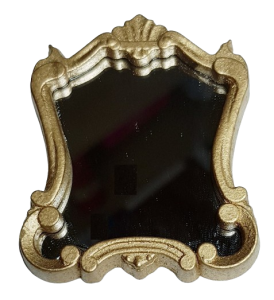 Väggspegel - mässing