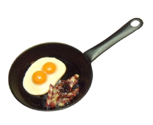 Stekpanna med ägg och bacon