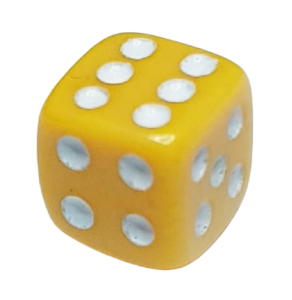 Tärning - gul