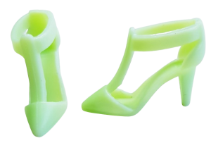 Skor - T Strap High Heels - Limegröna - Omärkta