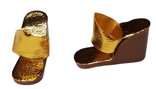 Skor - Gold Wedgies Shoes