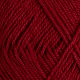 Vinröd 128 - 3tr strikkegarn 50g