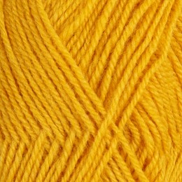 Mörkt gul 131 - 3tr strikkegarn 50g