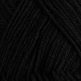 Svart 136 - 3tr strikkegarn 50g