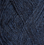 Blue dark melange 4124 - finullgarn 50g