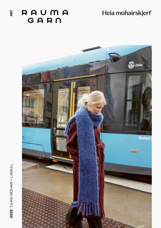 Heia mohairskjerf - Rauma mönsterblad