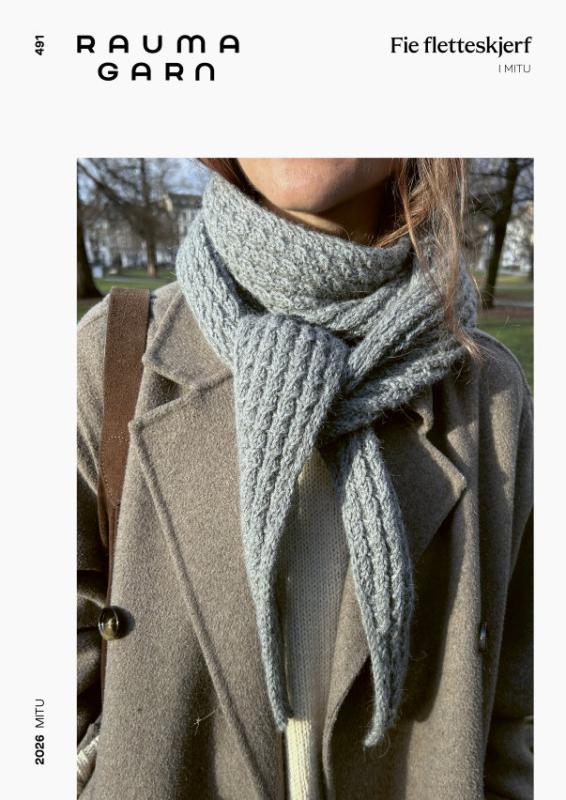 491 Fie flätscarf - mönsterblad