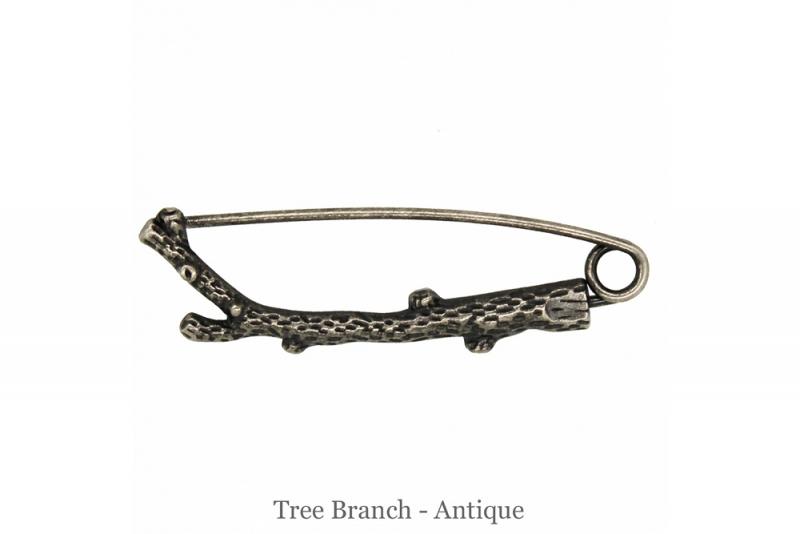 Shawl pin branch antique