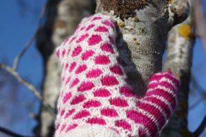 Vanten hålkrus - mönsterblad