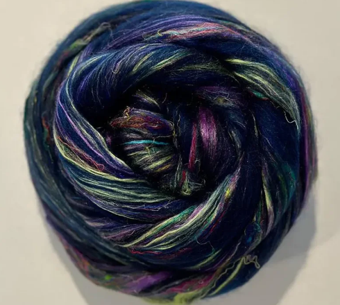 Aurora borealis - merino/mullbärssilke/sarisilke 100g