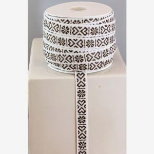 Hjärtan brunvit - band 11mm