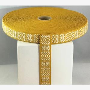 Hjärtan lejongul/vit - band 20mm