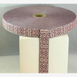 Vit/vinröd/grå - band 20mm