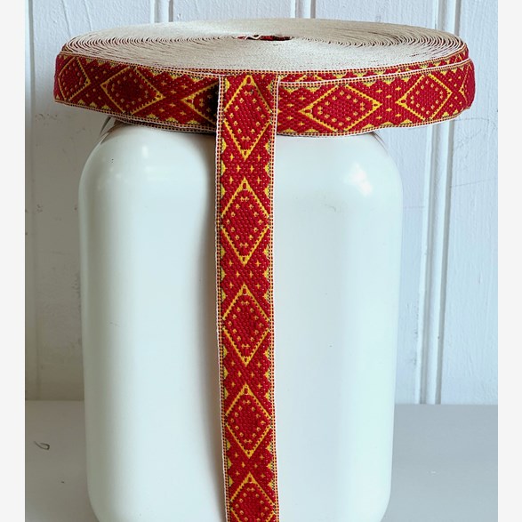 Rödgulgrön allmoge - band 25mm