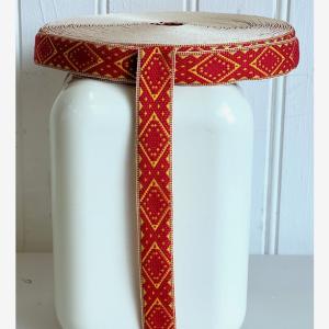 Rödgulgrön allmoge - band 25mm